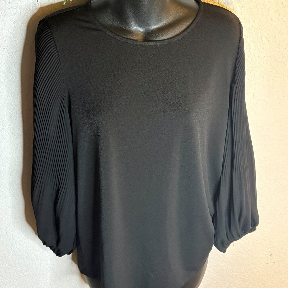 Adrianna Papell Black Blouse M